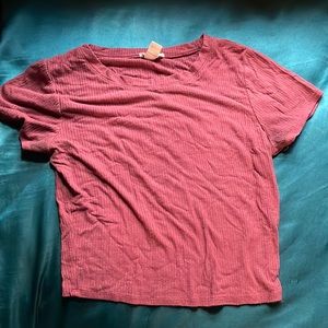 Burgundy/red crop top